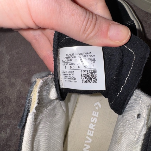 Converse Chuck Taylor Women’s 8.5 Black White All Star Cruise High Top Sneakers - Picture 3 of 12